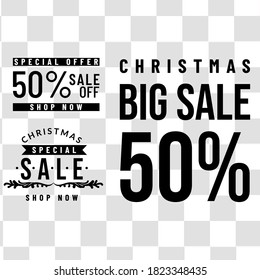 The element Christmas social media promote,promotion post templates,post square frame for social media