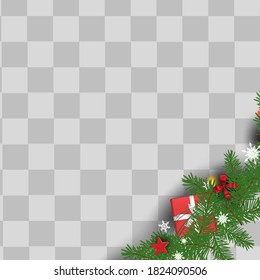 The element Christmas social media promote,promotion post templates,post square frame for social media