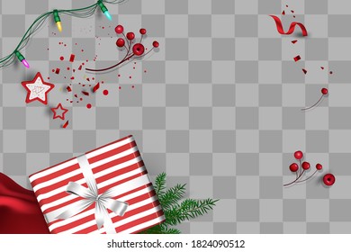 The element Christmas social media promote,promotion post templates,post square frame for social media