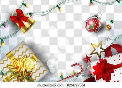 The element Christmas social media promote,promotion post templates,post square frame for social media