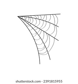 element cobweb cartoon. fear decoration, line net, dark thread element cobweb sign. isolated symbol vector illustration