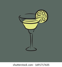 An element from the collection of cocktails. Fabric, banner, poster or logo. EPS 10. Sticker