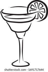 An element from the collection of cocktails. Fabric, banner, poster or logo. EPS 10 sticker. Isolated outline. Coloring book set

