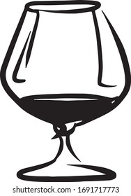 An element from the collection of cocktails. Fabric, banner, poster or logo. EPS 10 sticker. Isolated outline. Coloring book set

