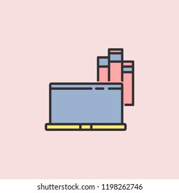 Element of color education for mobile concept and web apps illustration. Thin line icon for website design and development, app development