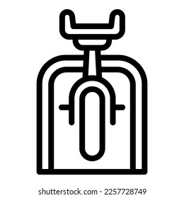 Element cycling lock icon outline vector. Sport cycle. Bike protection