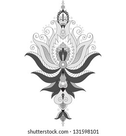 Element damask floral pattern. Easy to change colors.