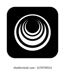 Element for Design. Abstract Black and White Circle Icon. Vector Art.
