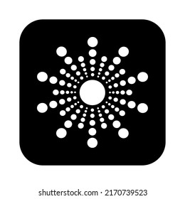 Elemento para el diseño. Resumen Icono de puntos de círculo blanco y negro. Arte vector.