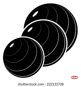element of the design black ball isolated on white background vector