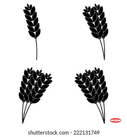 element of the design black spike isolated on white background vector
