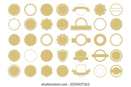 Element design collection for label and logo. Badges set in flat style. Vector illustration