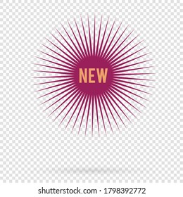 Farbblasen im Elementdesign einzeln auf weißem Hintergrund. Vektorgrafik von Eps10 für den Verkauf von Werbewerbung, neuer Produktaufkleber, Preisnachlass und Preisschild, Symbol für Werbekampagne