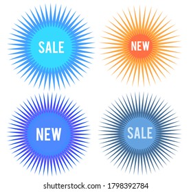 Element design color bubbles, isolated on white background. Vector illustration of Eps 10 for sale promo marketing, new product sticker, Discount ad offer price label, symbol for advertising campaign