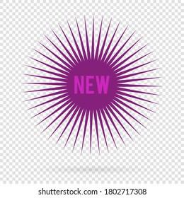 Farbblasen im Elementdesign einzeln auf weißem Hintergrund. Vektorgrafik von Eps10 für den Verkauf von Werbewerbung, neuer Produktaufkleber, Preisnachlass und Preisschild, Symbol für Werbekampagne