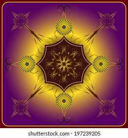 element for design and decorate on darkly violet background
