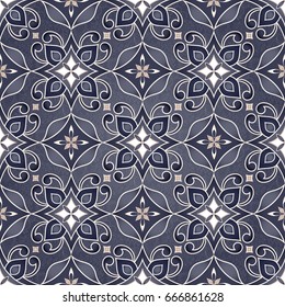 Element for design in Eastern style. Ornamental backdrop. Pattern fill. Ornate floral decor for wallpaper, textile, wallpaper, web, background. Traditional floral decor.