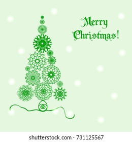 Element of design. Festive stylized Christmas tree. Background for a Christmas congratulation