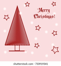 Element of design. Festive stylized Christmas tree. Background for a Christmas congratulation