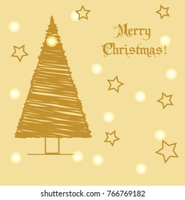 Element of design. Festive stylized Christmas tree. Background for a Christmas congratulation