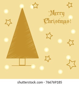 Element of design. Festive stylized Christmas tree. Background for a Christmas congratulation