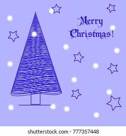 Element of design. Festive stylized Christmas tree. Background for a Christmas congratulation