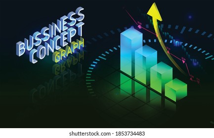 Element design graph or chart of economic,financial,business concept (about trade or progress data monitoring statistics)