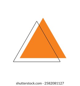 Element design. Graphic abstract shapes, triangle modern geometric elements, white background isolated elements, dots and lines. Vector background texture