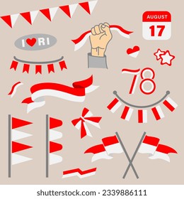 Element design for Indonesia independence day
