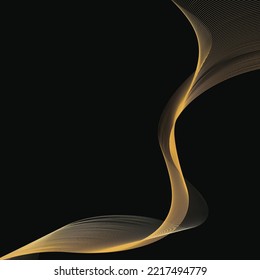 element design. Lots of line waves. Abstract vertical wavy lines on black background. Creative line art.