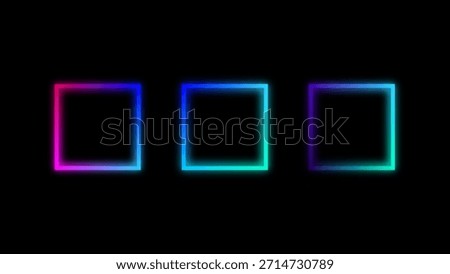 element design with neon concept. square shape element design