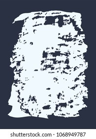 Element for design - original in grunge style, brush stroke - white on dark background - art vector