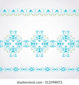 Element for design. Ornamental pattern for wedding invitations, birthday and greeting cards. Vector ornate seamless border