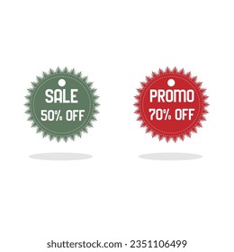 Element design for promotional tag label with simple and aesthetic style