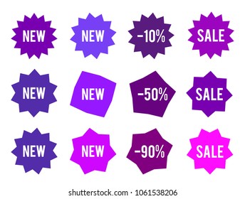 Element design purple bubbles, isolated on white background. Vector illustration of Eps 10 for sale promo marketing, new product sticker, Discount ad offer price label, symbol for advertising campaign