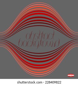 element for design red line orange wave brown band on grey background vector