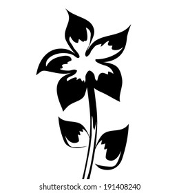 element for design silhouette flower