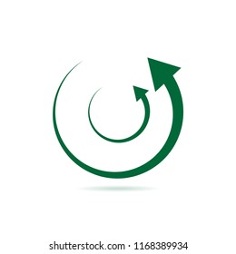 Element for design of vector emblem. Arrow, area, circle
