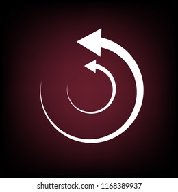 Element for design of vector emblem. Arrow, area, circle on a colored background