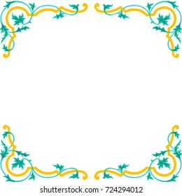 Element of design. Vector frame from a floral ornament.