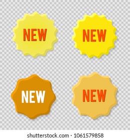 Element design yellow bubbles, isolated on transparent background. Vector illustration Eps 10 for sale promo marketing, new product sticker, Discount ad offer price label, symbol advertising campaign