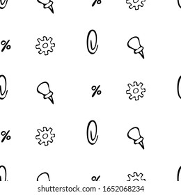 Element in doodle business and stationery pattrn. Hand drawn vector pattern