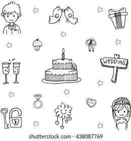 Element doodle wedding party
