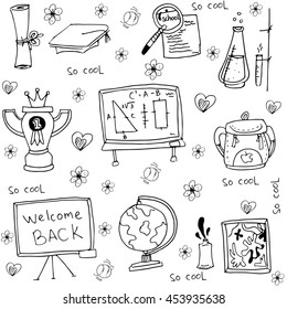 Element education hand draw in doodles vector
