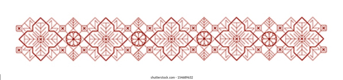  element of ethnic Latvian ornament on isolated white background