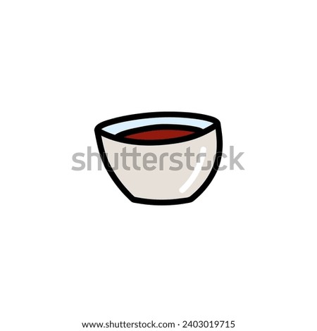 Element of fast food colorful set. An enticing fast food-themed illustration, thoughtfully designed with vibrant sauces as the focal point. Vector illustration.