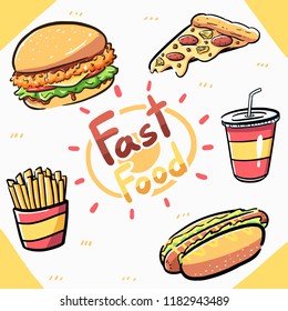 element Fast food item design 