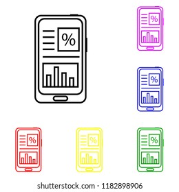 Element of finance mobile app in multi colored icons. Premium quality graphic design icon. Simple icon for websites, web design, mobile app, info graphics on white background