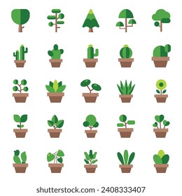 Element Flat Tree Green V2 Design