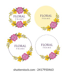 Element floral frame collection design